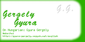 gergely gyura business card